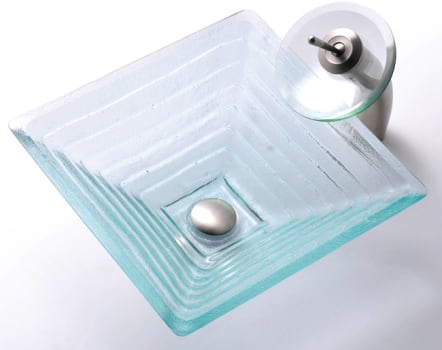 Kraus CGVS91015MM10ORB 18 Inch Alexandrite Glass Vessel Sink with