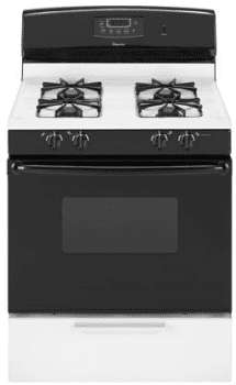 Magic Chef Cgr1425adh 30 Inch Freestanding Gas Range With 4 Sealed Burners 12 000 Btu High Output Burner 4 0 Cu Ft Manual Clean Oven Oven Door Window And Silentglide Lower Broiler White Black Door