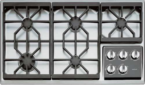 Wolf Ct36gslp 36 Inch Gas Cooktop With 5 Dual Stacked Sealed