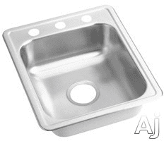 Elkay D117213 17 Inch Drop-In Stainless Steel Sink with 6 1/2 Inch 
