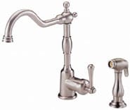 Danze® D404214SS Single Handle Kitchen Cast Spout Faucet with 9