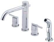 Danze® D414458 Double Handle Kitchen Cast Spout Faucet with