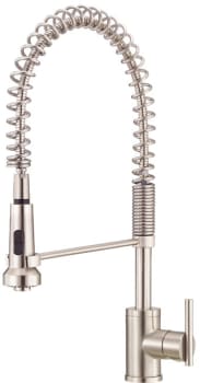 Danze® D455158SS Single Lever Spiral Spring Kitchen Faucet with 10