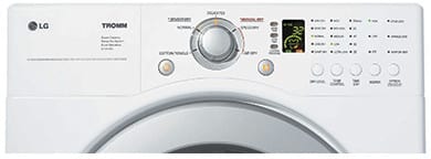 LG DLE2516W 27 Inch Electric Dryer with 7.0 cu. ft. Capacity, 5 Dry ...