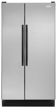 Whirlpool Ed5gndxwd 25 2 Cu Ft Side By Side Refrigerator With 3 Spillguard Glass Shelves Adjustable Opaque Gallon Door Bins Clear Crispers And Dial Temperature Controls Universal Silver