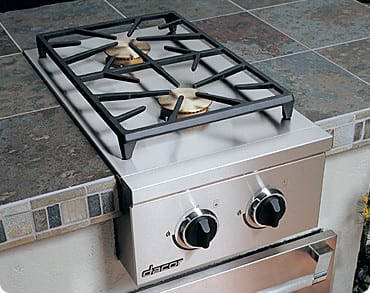 Outdoor built in shop gas burner