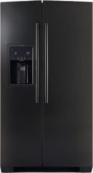 Electrolux Ew23cs65gb 22 5 Cu Ft Counter Depth Side By Side Refrigerator With 3 Glass Shelves Gallon Door Storage Wave Touch Controls And External Water Ice Dispenser Black