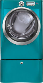 Electrolux Ewmed65hts 27 Inch Perfect Steam Electric Dryer With 8 0 Cu Ft Capacity 56 Total Cycles Available Perfect Tumble Luxury Dry System Touch 2 Open Reversible Door Moisture Sensor And Wave Touch Controls Turquoise Sky