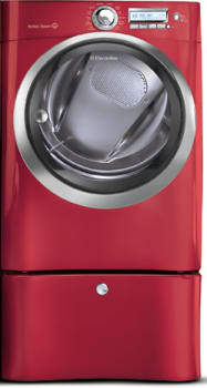 Electrolux Ewmed65irr 27 Inch Perfect Steam Electric Dryer With 8 0 Cu Ft Capacity 56 Total Cycles Available Perfect Tumble Luxury Dry System Touch 2 Open Reversible Door Moisture Sensor And Wave Touch Controls Red Hot Red