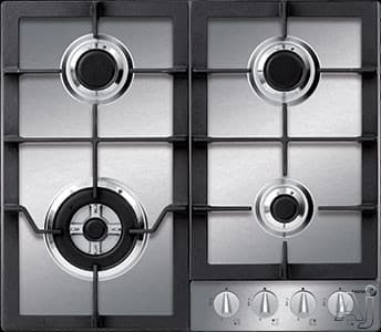 Fagor FA640STX 24 Inch Gas Cooktop with 4 Sealed Burners, 16,000 BTU/h ...