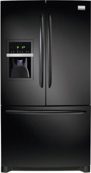 Frigidaire Fghb2869le 27 8 Cu Ft French Door Refrigerator With 4 Spillsafe Sliding Glass Shelves 2 Clear Full Width Humidity Crispers External Ice Water Dispenser Quick Freeze Option Ramp Up Led Lighting Can Dispenser And Self Closing