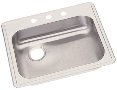 Elkay Ge12521l0 25 Inch Drop In Stainless Steel Sink With 5 3 8 Elkay Dayton Collection Ge12521l0 Sink