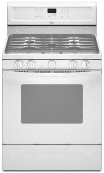 Whirlpool Gfg461lvq 30 Inch Freestanding Gas Range With 5 Sealed Burners Full Width Satin Finish Burner Grates 5 0 Cu Ft Capacity Oven Rapid Preheat Sabbath Mode Easyview Extra Large Oven Window And Storage Drawer White