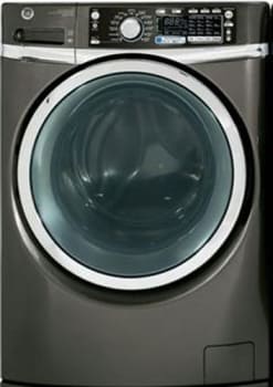 Ge Gfws2605fmc 28 Inch 4 5 Cu Ft Front Load Washer With 12 Wash Cycles 1 250 Rpm Steam Power Clean Sanitize Cycle Allergen Cycle Precision Dispense Load Sensing Adaptive Fill And Energy Star Certification Metallic
