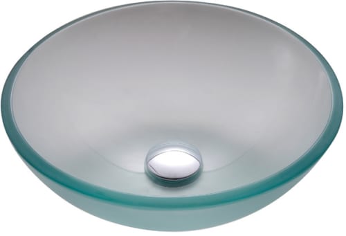 Kraus Frosted Series GV101FR14CH - 14" Frosted Glass Vessel Sink