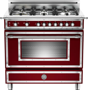 Bertazzoni Her366gasvi 36 Inch Traditional Style Gas Range With 6 Bertazzoni Heritage Series Her366gasvi Red Wine