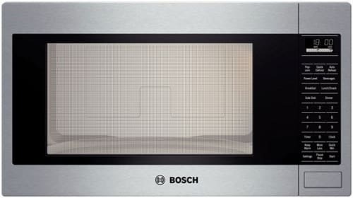 Bosch HMB5051 24 Inch Built-In Microwave Oven with Automatic Sensor, Keep  Warm, ClearTouch®, Recessed Glass Turntable, Popcorn Program, 2.1 cu. ft.  Capacity, 1200 Cooking Watts, 10 Power Levels and Timer: Stainless Steel