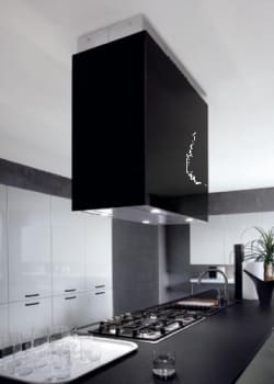 Futuro Futuro IS24LOMBARDYBLK 24 Inch Island Mount Chimney Range Hood with 940 CFM Internal ...