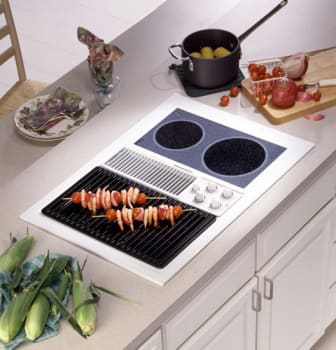 Ge Jp389wdww 30 Inch Dual Modular Electric Downdraft Cooktop