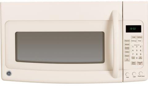 GE JVM1950DRCC 1.9 cu. ft. Over the Range Microwave Oven with 400 CFM Venting System 1 100 Cooking Watts Sensor Cooking and Steam Cook Button Bisque