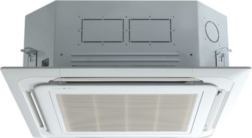 Lg Lc247hv 24 000 Btu Single Zone Ceiling Cassette Ductless Split System With 27 000 Btu Heat Pump R 410a Refrigerant 8 9 Eer Inverter And Programmable Controller Lcn247hv Indoor Luu247hv Outdoor