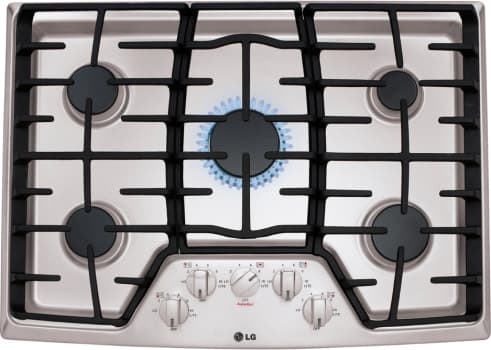 LG LCG3011ST - 30 Inch Gas Cooktop with 5 Sealed Burners
