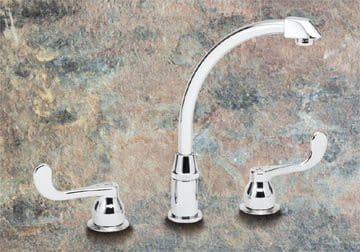 Elkay LKD2438BH Double Handle Cast Spout Faucet with 6-1/2 Inch