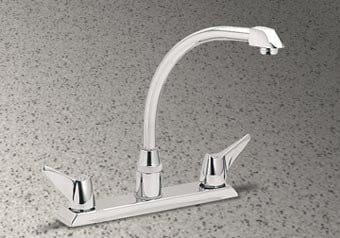 Elkay LKD2442BH Double Lever Cast Spout Faucet with 8 Inch Reach