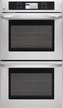 Lg Lwd3081st 30 Inch Double Electric Wall Oven With 4 7 Cu Ft Capacity Convection Bake Roast And 6 3 Inch Lcd Touch Screen Control System
