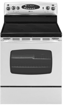 Maytag MER5775RAS 30 Inch Freestanding Smoothtop Electric Range with 5 Elements Including Triple Choice Element Hot Surface Indicator 5.3 cu. ft. Self Clean Oven Storage Drawer and Super Size Oven Win...