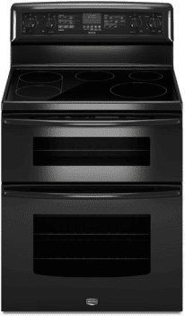 Black double oven on sale electric range