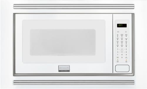 Frigidaire Fgmo205kw 2 0 Cu Ft Countertop Microwave Oven With Frigidaire Gallery Series Fgmo205kw White With Built In Trim Kit