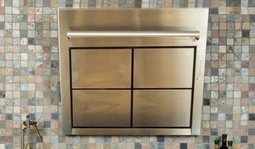Faber MATR36SS 36 Inch Matrix Wall Mount Range Hood with 600 CFM Internal PRO Blower 4 Speed Push Button Controls Perimetric Suction System and Remote Control Included