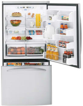 Ge bottom freezer refrigerator shop with ice maker