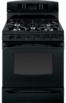 Ge Pgb930detbb 30 Inch Freestanding Gas Range With 5 Sealed Burners 19 000 Btu Tri Ring 5 4 Cu Ft Convection Oven Self Clean Baking Drawer And Grill Griddle Accessory Black