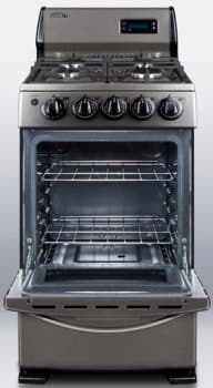Summit PRO20 20 Inch Freestanding Gas Range with 4 Sealed Burners, 2.62