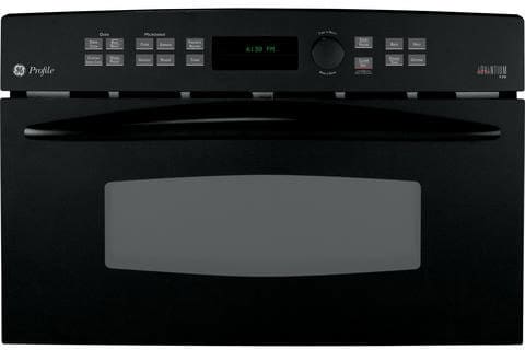 Ge Psb1000nbb 27 Inch Speed Oven With 1 6 Cu Ft Capacity True Convection Sensor Microwave Cooking And Glass Touch Control Panel Black
