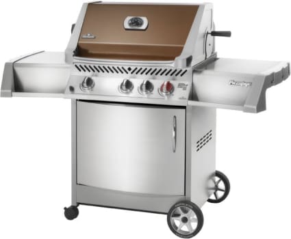 Napoleon PT450RBIPZ2 65 Inch Freestanding Gas Grill with 695 sq. in. Total Cooking Surface 62 000 Total BTU 2 Bottom Tube Burners Infrared Bottom Burner Rear Infrared Rotisserie Burner WAVE Rod Cookin...