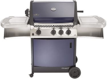 Napoleon PT450RBPB3 66 Inch Freestanding Gas Grill with 694 sq. in. Cooking Surface, 61000 Total 3 Bottom Burners, Infrared Rear Rotisserie Burner and WAVE Rod Cooking Blue Porcelain - Liquid Propane
