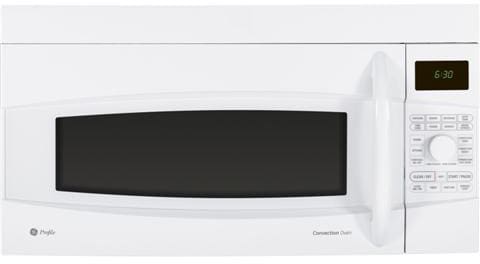 Ge Pvm1790drww 1 7 Cu Ft Over The Range Microwave Oven With 1 000 Cooking Watts Convection Cooking Fast Bake Sensor Cooking Controls Stainless Steel Interior And Warming Oven Mode White