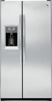 GE PZS23KSESS 36 Inch Counter Depth Side by Side Refrigerator with 23. ...