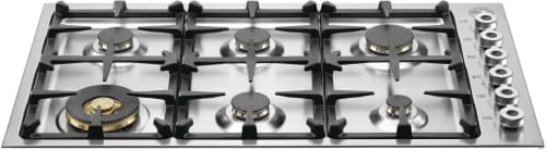כיריים גז Bertazzoni QB36600X 90 ס"מ נירוסטה - 6 מבערי פליז ומבער ווק 18,000BTU