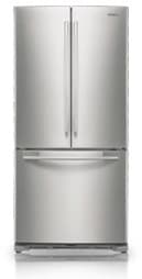 Samsung Rf197acpn 17 8 Cu Ft Counter Depth French Door Refrigerator With 3 Adjustable Glass Shelves Humidity Controlled Crispers Ice Maker Led Lighting And Internal Digital Display Platinum
