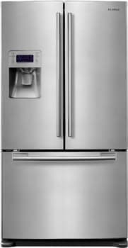 Samsung Rf267abrs 25 5 Cu Ft French Door Refrigerator With 5 Glass Shelves Spill Proof Twin Cooling System Coolselect Pantry Power Freeze Cool Options External Ice Water Dispenser And Led Display Stainless Steel
