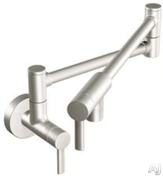 Moen S665srs Double Lever Wall Mount Pot Filler Faucet With 24 3 8