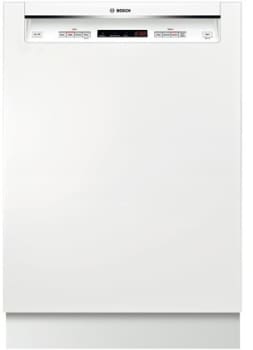 Bosch She53t52uc Full Console Dishwasher With 15 Place Setting Capacity 4 Wash Cycles Load Size Sensor Sanitize Option Aquastop Leak Protection Energy Star And Recessed Handle White