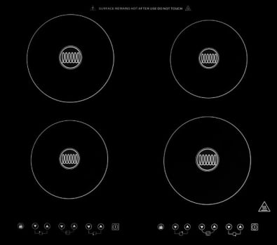 Summit Sinc424220 23 Inch Induction Cooktop With 4 Cooking Zones