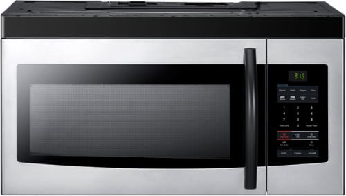 Samsung Smh1611s 1 6 Cu Ft Over The Range Microwave Oven With 180 Cfm Venting System 2 Stage Programmable Cooking Auto Cook Reheat And Convertible To Recirculating Stainless Steel