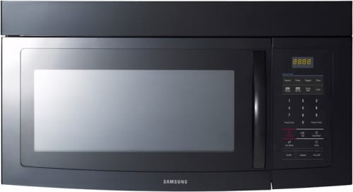 Samsung Smh1611b 1 6 Cu Ft Over The Range Microwave Oven With 180 Cfm Venting System 2 Stage Programmable Cooking Auto Cook Reheat And Convertible To Recirculating Black