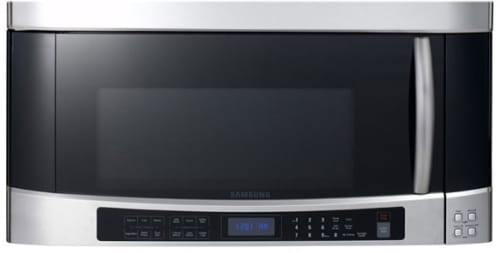 Samsung Smh9207st 2 0 Cu Ft Over The Range Microwave Oven With 400 Cfm Ventilation 3 Fan Speeds 1 100 Cooking Watts Auto Defrost Sensor Cooking And Hidden Vent